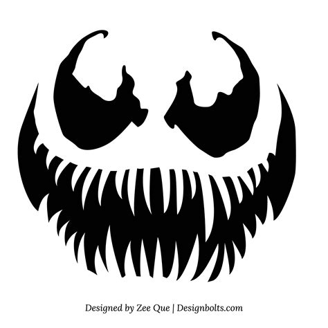 Venom Pumpkin Stencil Printable